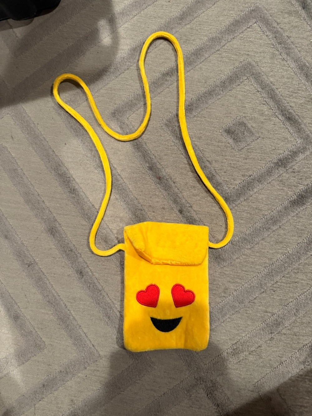 Yellow Heart Eyes Emoji Crossbody Bag